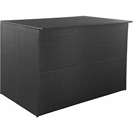 Puutarhan säilytyslaatikko, 150x100x100 cm, musta polyrottinki