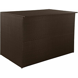 Puutarhan säilytyslaatikko, 150x100x100 cm, ruskea polyrottinki