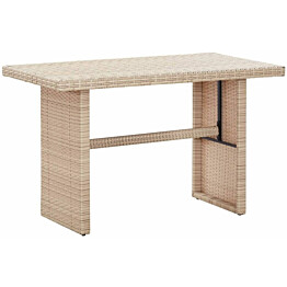 Puutarhapöytä, 110x60x67 cm, harmaa polyrottinki