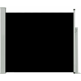 Sisäänvedettävä terassin sivumarkiisi, 100x300 cm, musta