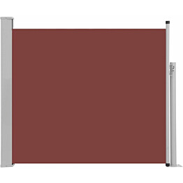 Sisäänvedettävä terassin sivumarkiisi, 100x300 cm, ruskea