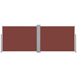 Sisäänvedettävä sivumarkiisi, 100x1000 cm, ruskea