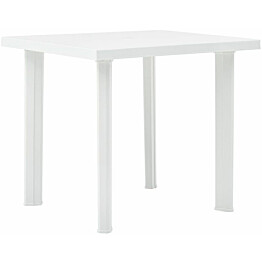 Puutarhapöytä, valkoinen, 80x75x72 cm, muovi