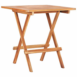 Kokoontaittuva bistropöytä, 60x60x65 cm, täysi tiikki