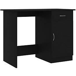 Työpöytä musta, 100x50x76 cm, lastulevy