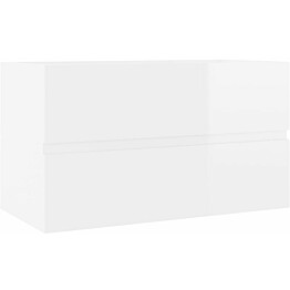 Allaskaappi, korkeakiilto valkoinen, 80x38,5x45 cm, lastulevy
