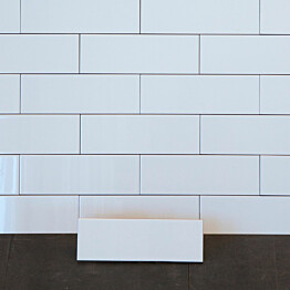 Seinälaatta Arredo Color Pure 10x30cm, kiiltävä, valkoinen