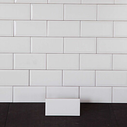 Seinälaatta Arredo Color Biselado 10x20cm, matta, valkoinen