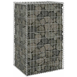 Gabion kivikori kansilla galvanoitu teräs 60x50x100 cm