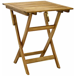 Pöytä Home4you Finlay, 60x60cm, taitettava, akaasia, ruskea