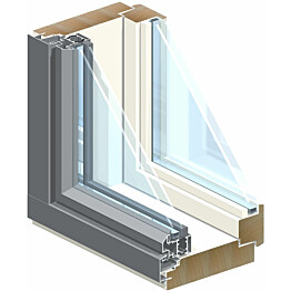 Ikkuna HR-ikkunat HR 2+2, puu-alumiini, karmi 220mm, mittatilaus