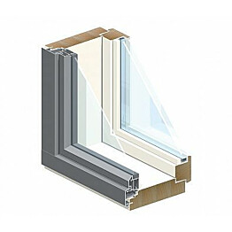 Paloikkuna HR-ikkunat MSEAL EI30, puu-alumiini, max leveys 1890mm, mittatilaus