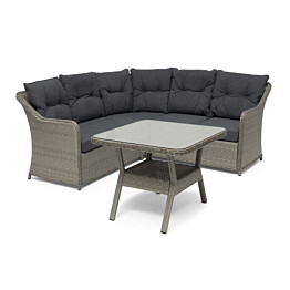 Oleskeluryhmä Stigamo 5-istuttava sohva + pöytä harmaa