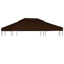 Huvimajan katto 2 kerrosta 310 g neliömetri 4x3 m ruskea