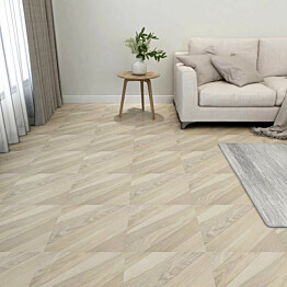 Itsekiinnittyvä lattialankku 55 kpl PVC 5 11 m² beige raita