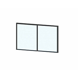 Terassin liukulasi-ikkuna Keraplast 2-os. 1100x1945mm, kirkas/musta