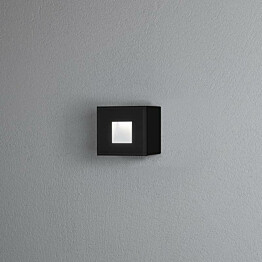 Seinävalaisin Konstsmide Chieri 7864-750 square musta 1,5W LED