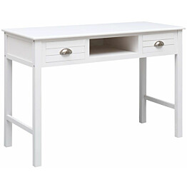 Kirjoituspöytä valkoinen 110x45x76cm puinen_1