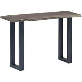 Konsolipöytä harmaa 115x35x76 cm akaasiapuu ja rauta_1