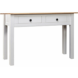 Konsolipöytä valkoinen 110x40x72 cm täysi mänty panama-sarja_1