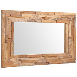 Koristeellinen peili tiikki 90x60 cm suorakaide_1