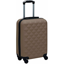 Kovapintainen matkalaukku ruskea ABS