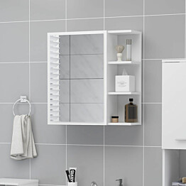 Kylpyhuoneen peilikaappi valkoinen 62,5x20,5x64 cm lastulevy_1
