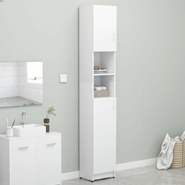 Kylpyhuonekaappi valkoinen 32x25,5x190 cm lastulevy_1