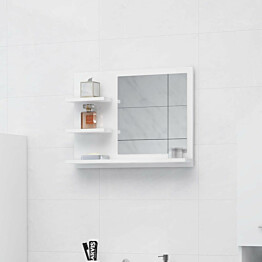 Kylpyhuonepeili korkeakiilto valkoinen 60x10,5x45 cm_1