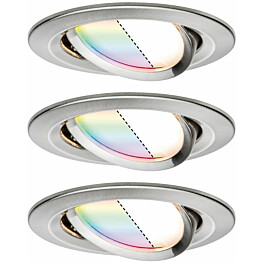 LED-Alasvalosetti Paulmann Nova Plus 3-osainen suunnattava RGBW alumiini
