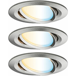 LED-Alasvalosetti Paulmann Nova Plus 3-osainen suunnattava säädettävä valosävy alumiini