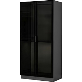 Vaatekaappi Linento Furniture Kale 210x90cm musta/antrasiitti