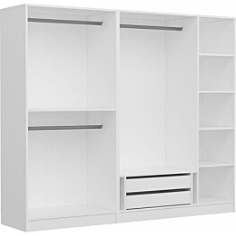 Vaatekaappi Linento Furniture Kale 210x225cm valkoinen