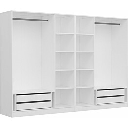 Vaatekaappi Linento Furniture Kale 4930 190x270cm valkoinen