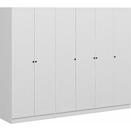 Vaatekaappi Linento Furniture Kale Mebran 8393 190x270cm valkoinen