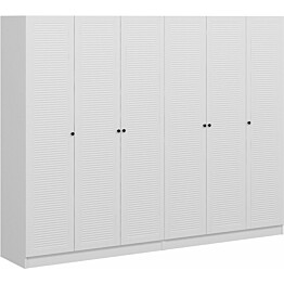 Vaatekaappi Linento Furniture Kale Mebran 8394 190x270cm valkoinen