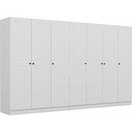 Vaatekaappi Linento Furniture Kale Mebran 4013 190x315cm valkoinen