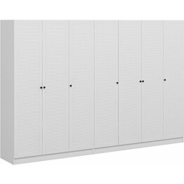 Vaatekaappi Linento Furniture Kale Mebran 8396 190x315cm valkoinen