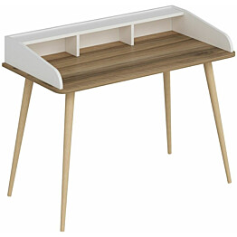 Työpöytä Linento Furniture Mir, ruskea/valkoinen