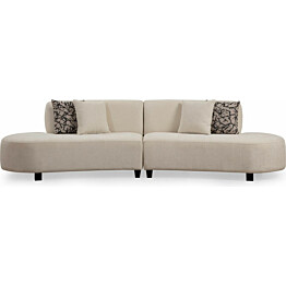 Sohva Linento Furniture Pars 1L-1R kaareva 4-istuttava kerma