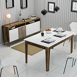 Huonekalusetti Linento Furniture Milan 522 pähkinä/valkoinen