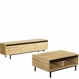 Huonekalusetti Linento Furniture LV33-KL tammi/musta