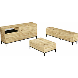 Huonekalusetti Linento Furniture LV36-KL tammi/musta
