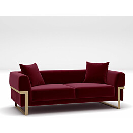 Sohva Linento Furniture Magenta 2-istuttava punainen
