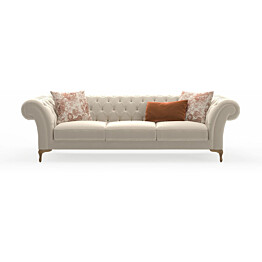 Sohva Linento Furniture Bianca 3-istuttava luonnonvalkoinen