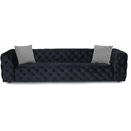 Sohva Linento Furniture Zeus 4-istuttava musta