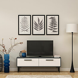 TV-taso Linento Furniture Leni antrasiitti/valkoinen