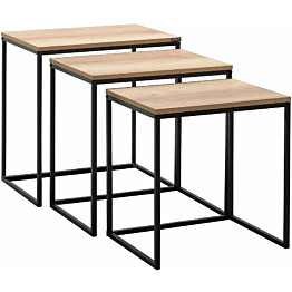 Sarjapöytä kolmiosainen Linento Furniture SHP-933-TT-1 pähkinä/musta
