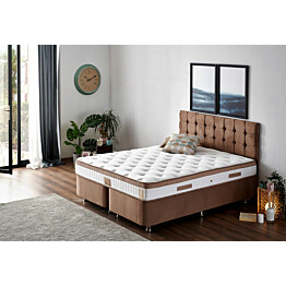 Jenkkisänkypaketti Linento Furniture Latte 140x190 cm vaaleanruskea
