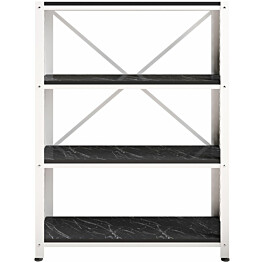 Kirjahylly Linento Furniture Shenna valkoinen/musta